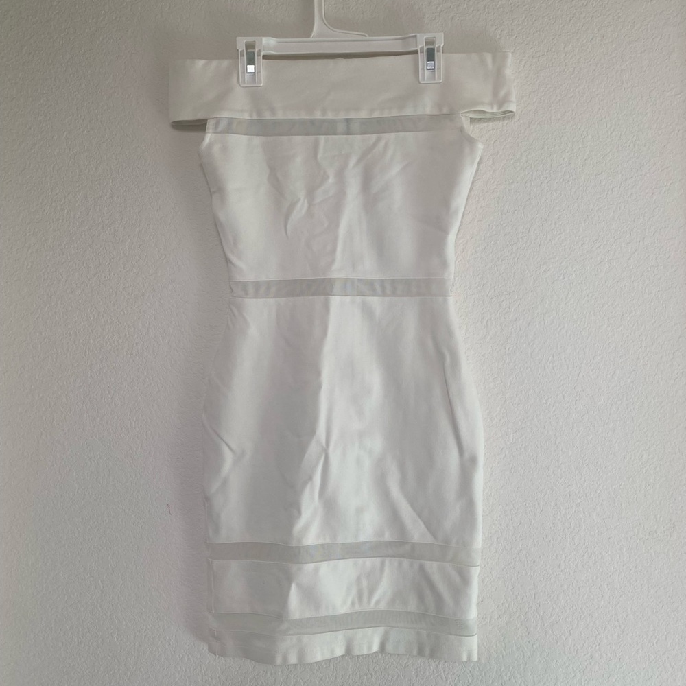 *USED french connection white mesh dress size 2
